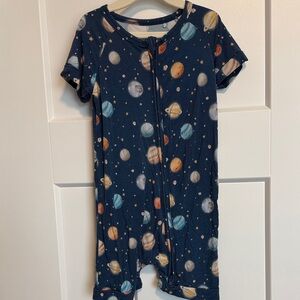 Little Snuggles 3T Bamboo Viscose Shorty Zippy Planets Space